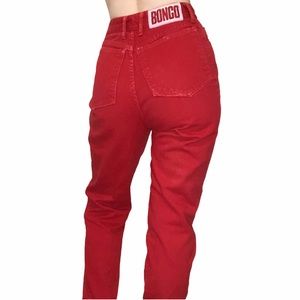 Vintage red Bongo high waisted straight leg jeans